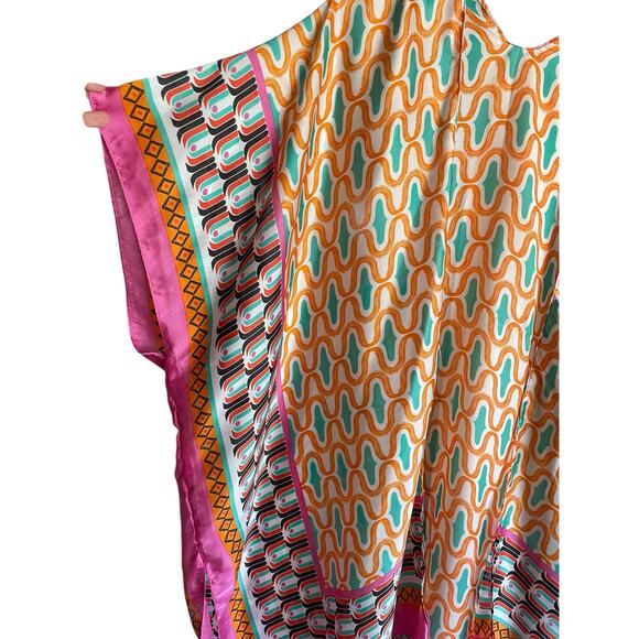 Boho Beach Kimono Cover-Up | Vibrant Multicolor Print‎ | One Size - Picture 2 of 4